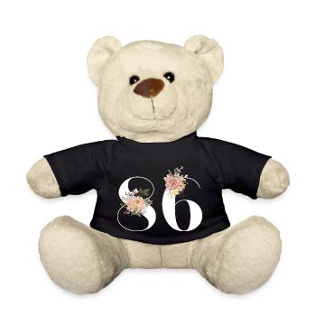 86-jähriges Jubiläum in voller Blüte (Geschenk von 86 Jahren) - Teddy - Schwarz - Vorne