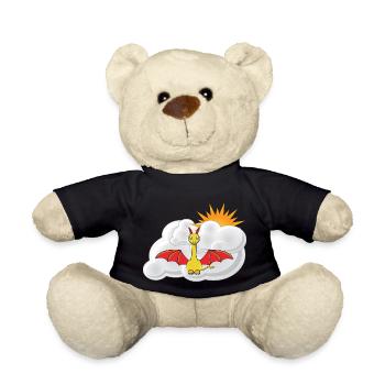 Dragon for baby, playful children's theme - Teddy Bear - black - Front