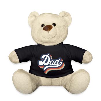 Papa rétro, c’est ton design ! - Nounours - noir - Devant