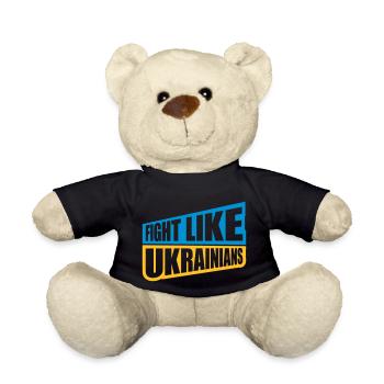 fight like ukrainians Zitat - Teddy - Schwarz - Vorne
