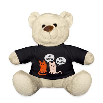 ew people cats pets - Teddy Bear - black - Front
