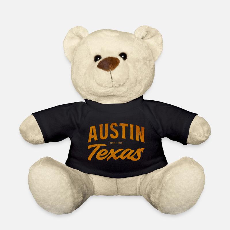 Austin Texas Vintage Lettering - Teddy Bear - black