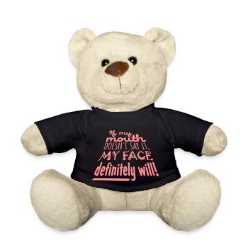 my face definitely will - Teddy - Schwarz - Vorne