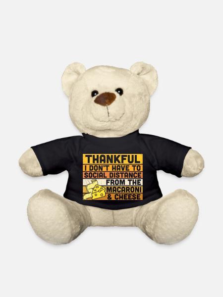 Thankful - Thanksgiving quotes - Teddy Bear - black