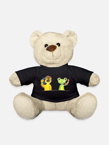 Ente und Frosch - Teddy - Schwarz