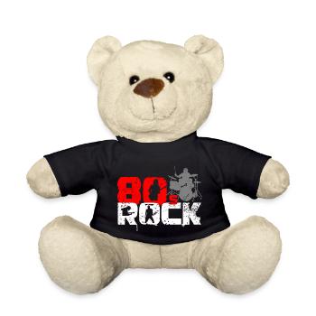 Amateur de musique rock vintage des années 80 - Nounours - noir - Devant