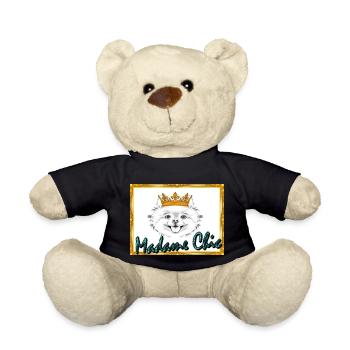 Madame Chic, T-shirt, sweater, accessories - Teddy Bear - black - Front