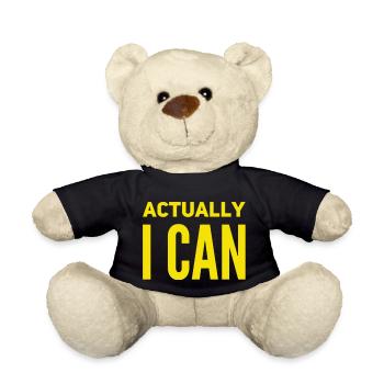 Actually ... I CAN !!! Neues Design / NEW DESIGN - Teddy - Schwarz - Vorne