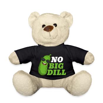 No Big Dill Cucumber Pickle - Teddy Bear - black - Front