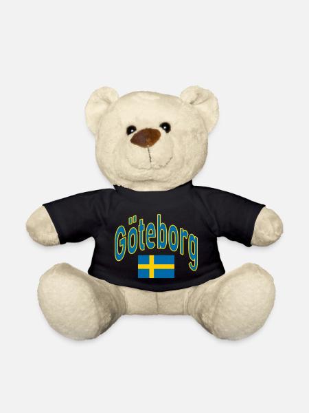 Göteborg schweden flagge - Teddy - Schwarz