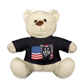 Chihuahua America Flag Dogs Wilsigns - Nounours - noir - Devant
