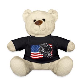 German Wirehair America Flag Dogs Wilsigns - Nounours - noir - Devant