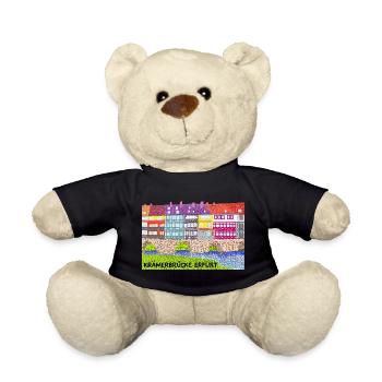 Erfurt, Krämerbrücke - Teddy Bear - black - Front