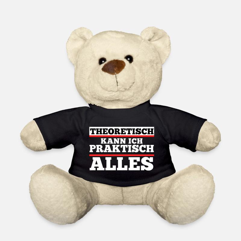 Theoretisch kann ich praktisch alles. Spruch - Teddy - Schwarz