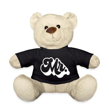Mr. Matching Paar Verlobung Hochzeit Flitterwochen - Teddy - Schwarz - Vorne