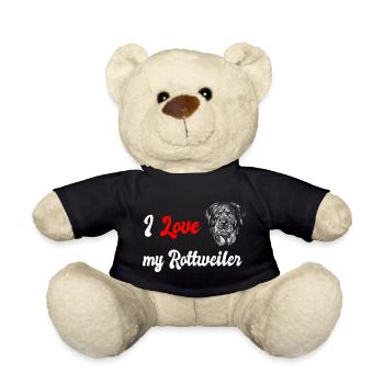Ich liebe meinen Rottweiler Hunde Design - Teddy - Schwarz - Vorne