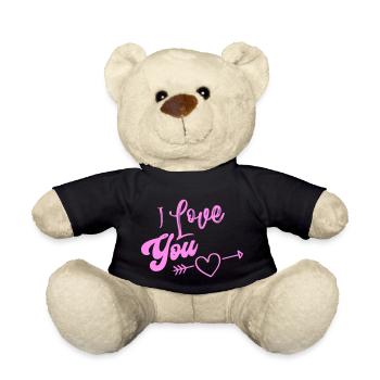 Je t'aime - Nounours - noir - Devant