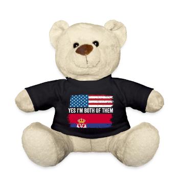 Oui, je suis tous les deux génial moitié américain moitié - Nounours - noir - Devant