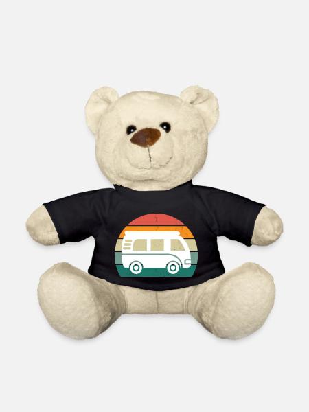 Camping-car rétro - Nounours - noir