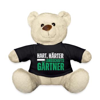 Hart Härter Landschaftsgärtner. Garten Spruch - Teddy - Schwarz - Vorne