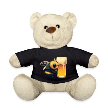 Sweet bee with special nectar: beer - Teddy Bear - black - Front