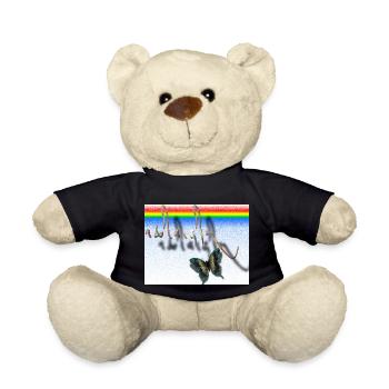 Tibetan Calligraphy Butterfly Design - Teddy Bear - black - Front