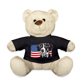 Entlebucher Mountain Dog America Flag Dogs - Nounours - noir - Devant