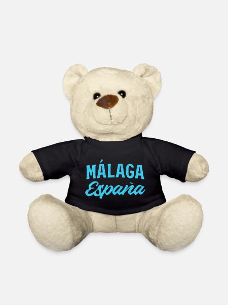 Málaga España Blaues Script-Design - Teddy - Schwarz