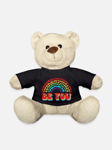 LGBTQ Be You Gay Pride LGBT Ally Rainbow Flag - Nounours - noir