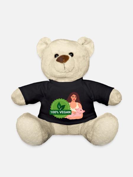 100% vegan - Teddy Bear - black