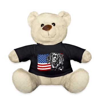 Hovawart America Flag Chien Chiens Wilsigns - Nounours - noir - Devant