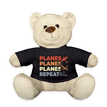 Flugzeugliebhaber - Teddy - Schwarz - Vorne