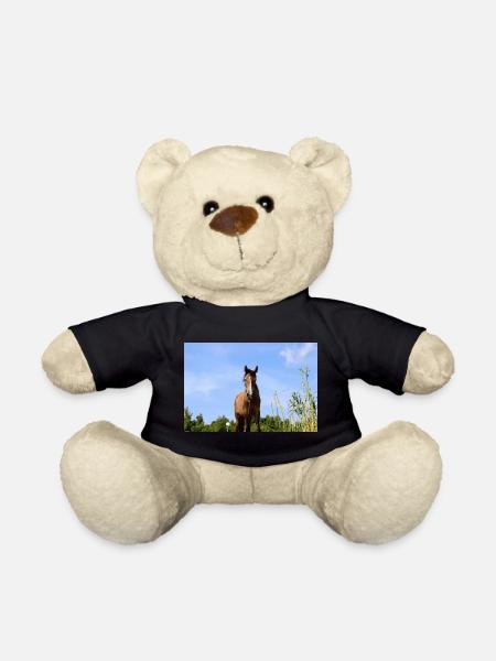 Affiche Cheval Cheval - Nounours - noir