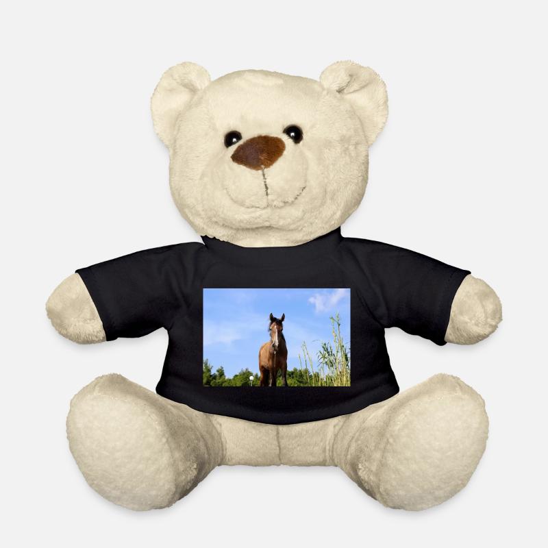Affiche Cheval Cheval - Nounours - noir