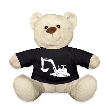 Baggerfahrer Silhouette - Baugeräteführer - Teddy - Schwarz - Vorne