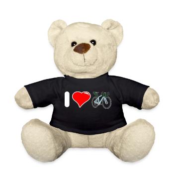 I Love Bike Packing Ich liebe Fahrradreisen - Teddy Bear - black - Front