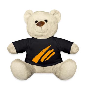 Stripe decoration - Teddy Bear - black - Front