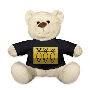 FISH. APRIL FOOL. HOLIDAY. SUMMER. HUMOR - Teddy Bear - black - Front