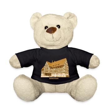 Hôtel de ville de Münsingen, Reutlingen, Bade-Wurtemberg - Nounours - noir - Devant