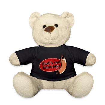es ist mir wurscht - denglisch - that's me sausage - Teddy - Schwarz - Vorne