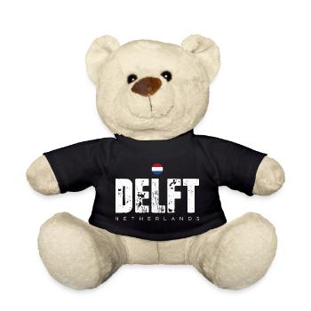 Delft Distressed Wordmark - Teddy Bear - black - Front