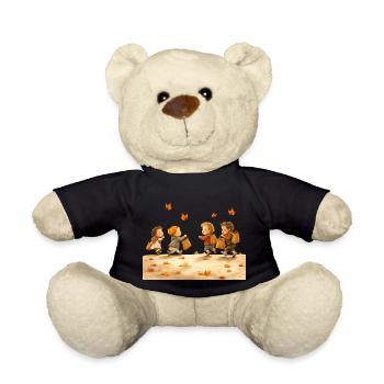 Children spend their time playing games - Teddy Bear - black - Front