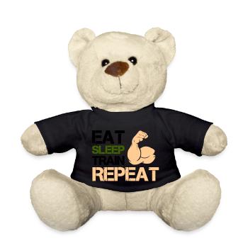 Biceps Eat Sleep Train - Teddy Bear - black - Front