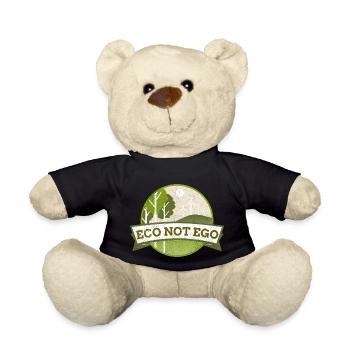 Environment Protection, Eco not Ego - Teddy Bear - black - Front