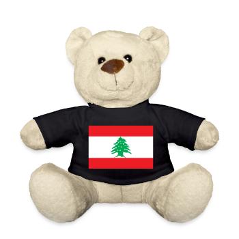 Libanon Flagge - Teddy - Schwarz - Vorne