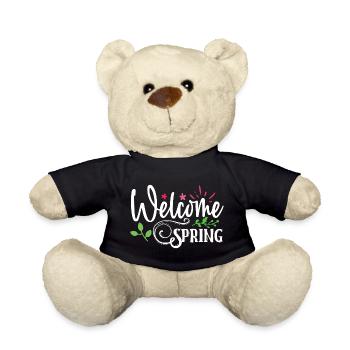 Willkommen Frühling - Teddy - Schwarz - Vorne