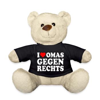 I love omas gegen rechts - Teddy - Schwarz - Vorne