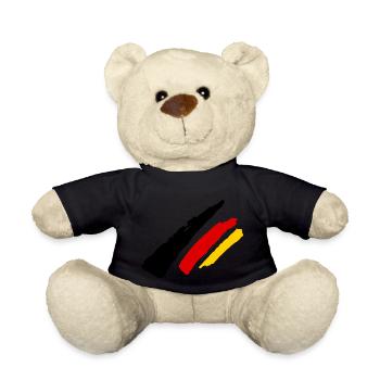 Germany Flag Stripe - Teddy Bear - black - Front