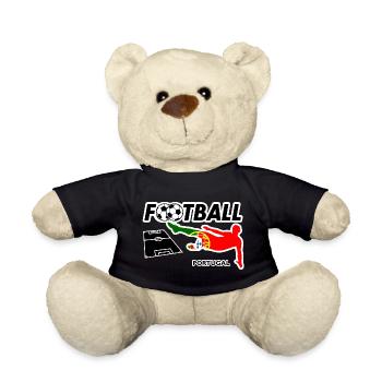 Football fever Portugal - Teddy Bear - black - Front