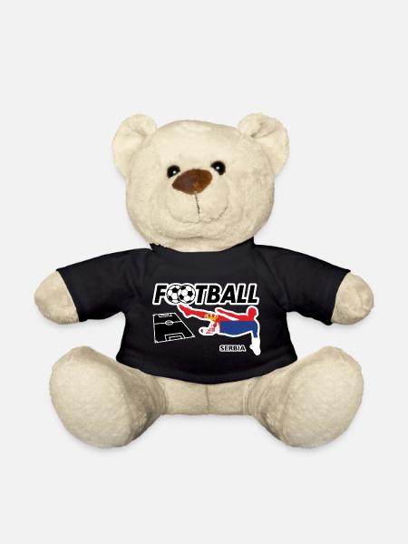 Football Fever Serbia - Teddy Bear - black